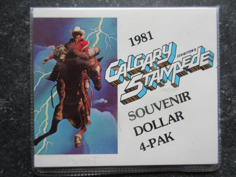1981 Calgary Stampede Four Mint Mark Dollar Set