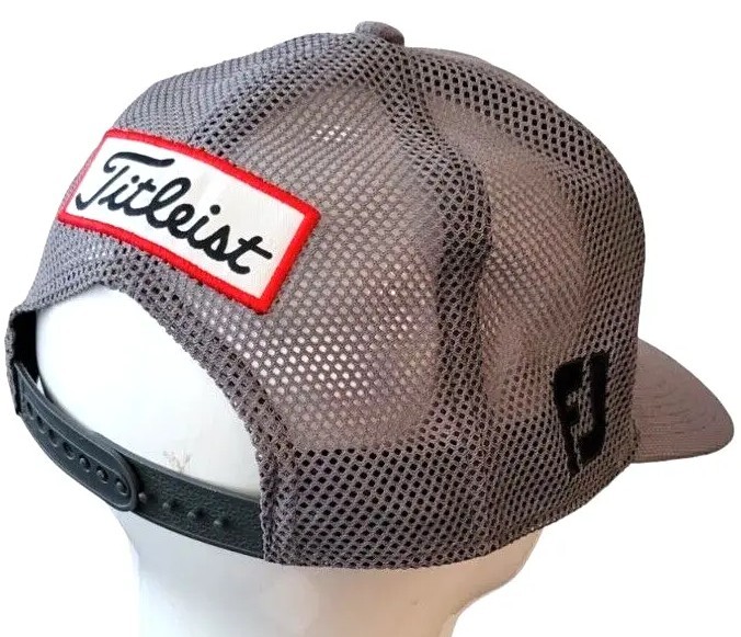 Titleist Pro V1 Performance Adjustable Hat Mesh Back Golf Gray Cap Embossed Logo