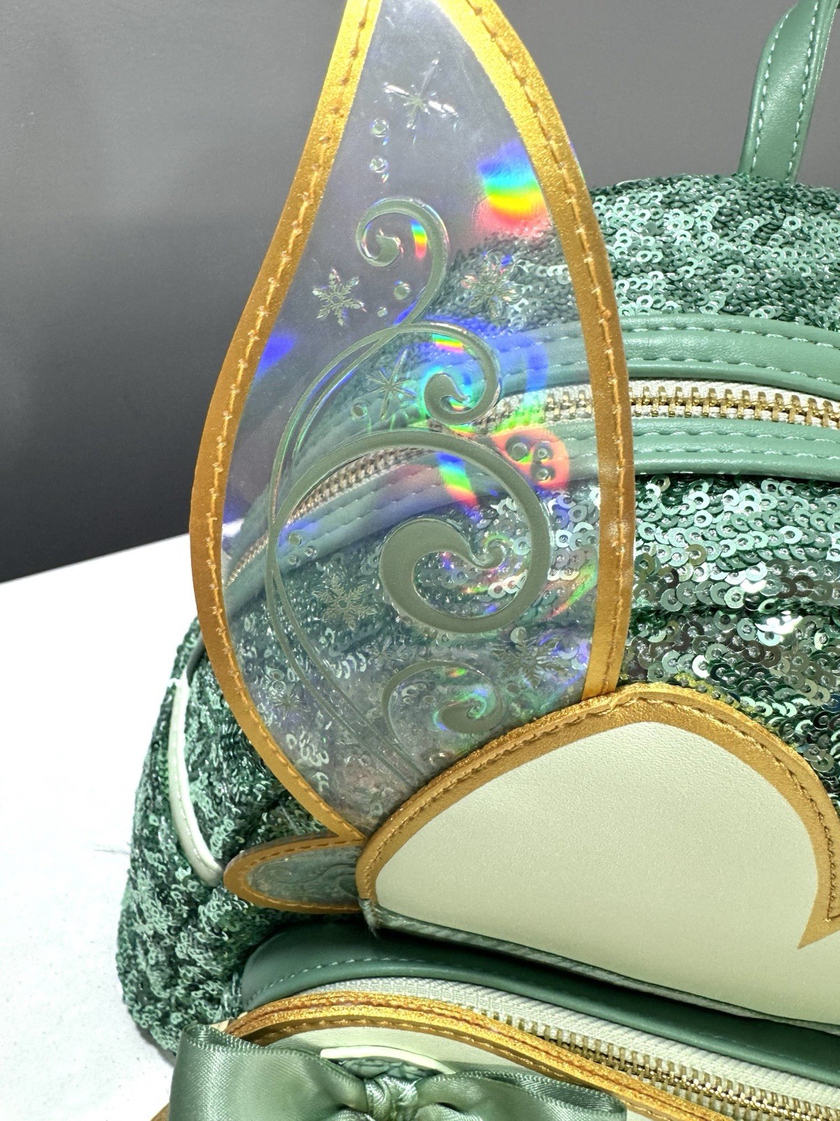 Loungefly Disney Tinkerbell Sequin Holiday Mini Backpack NWT Peter Pan Cosplay