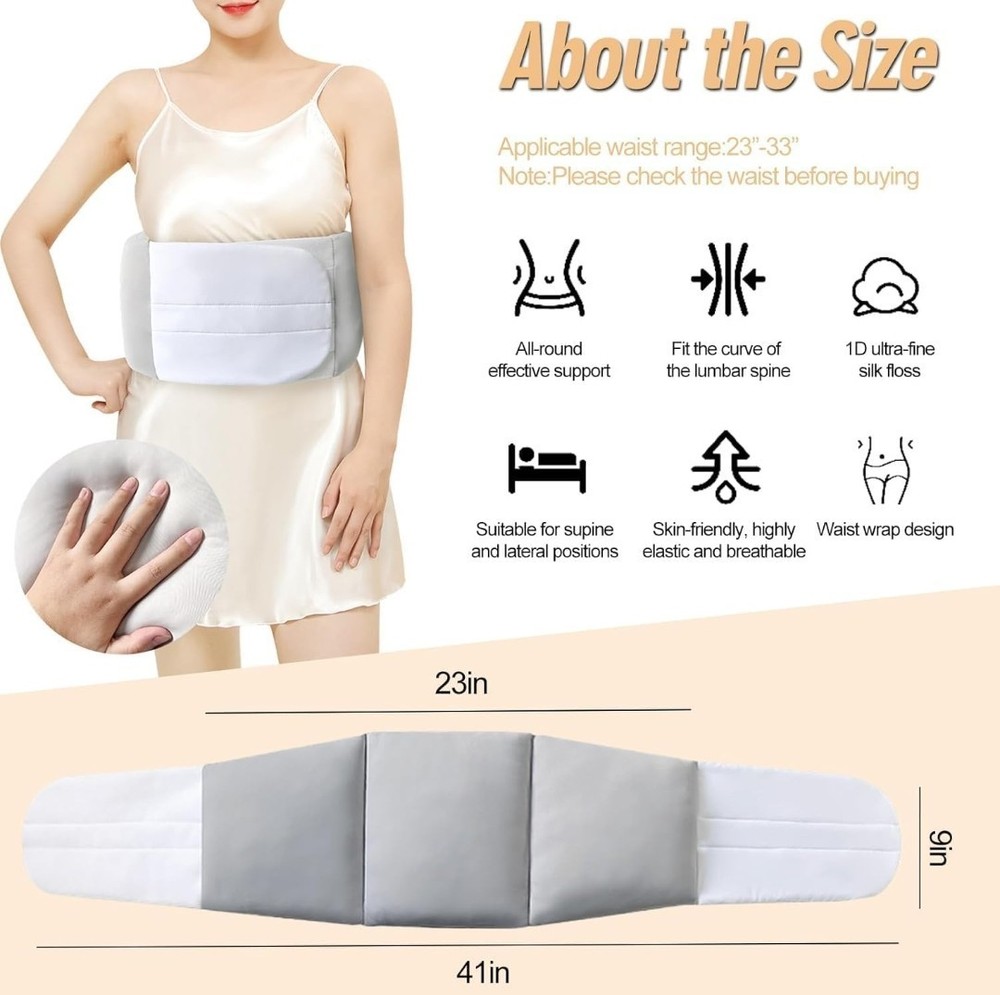 Night Align Support Pillow Adjustable Lumbar Support Cushion with Ergonomic...