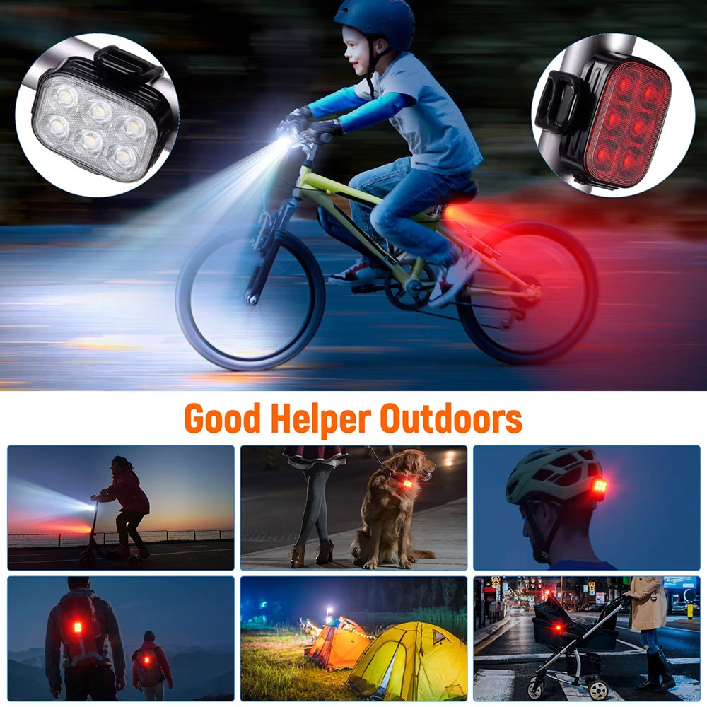 Memory Function Bike Light Set for Scooters Strollers And Backpacks Last Setting