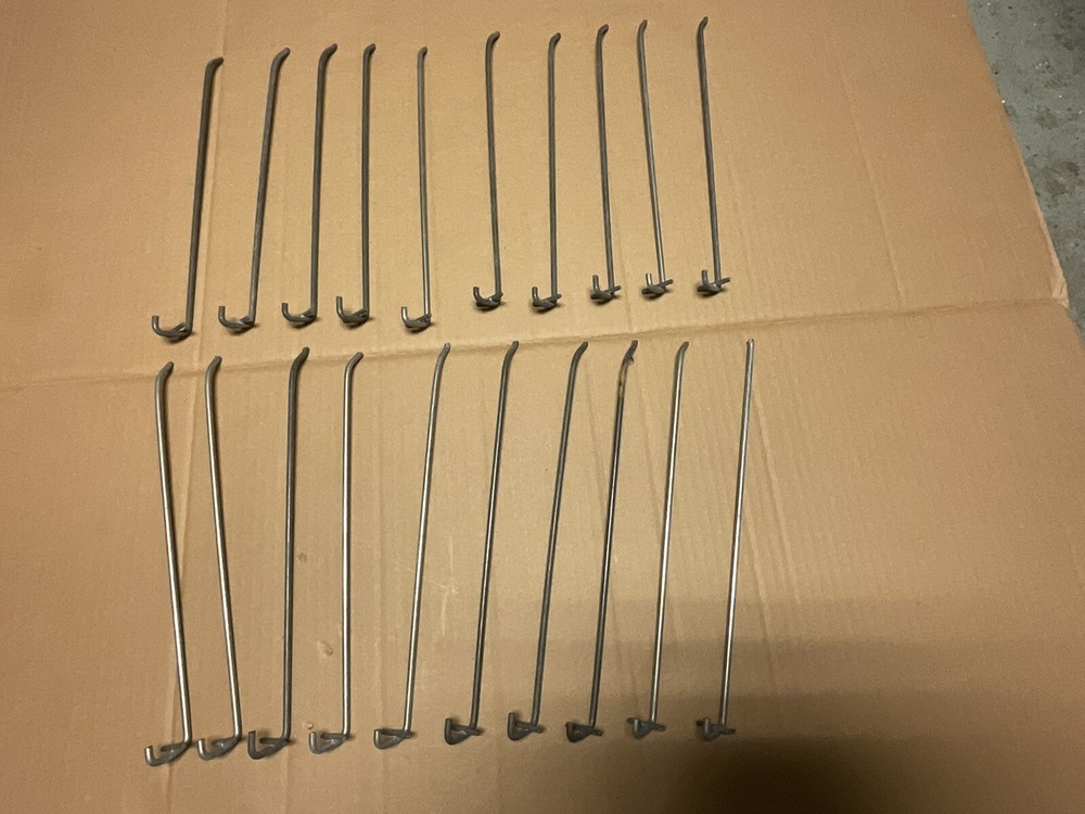 LOT 20 PEGBOARD 12" PEG HOOK RETAIL STORE