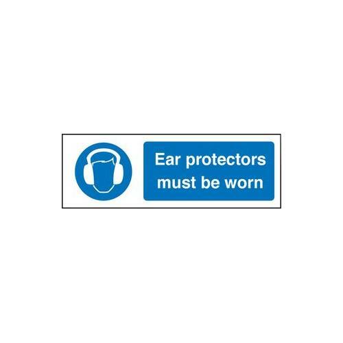 RT06058 Prot Ear Sign Must Be Worn Stiff Plastic 15023M