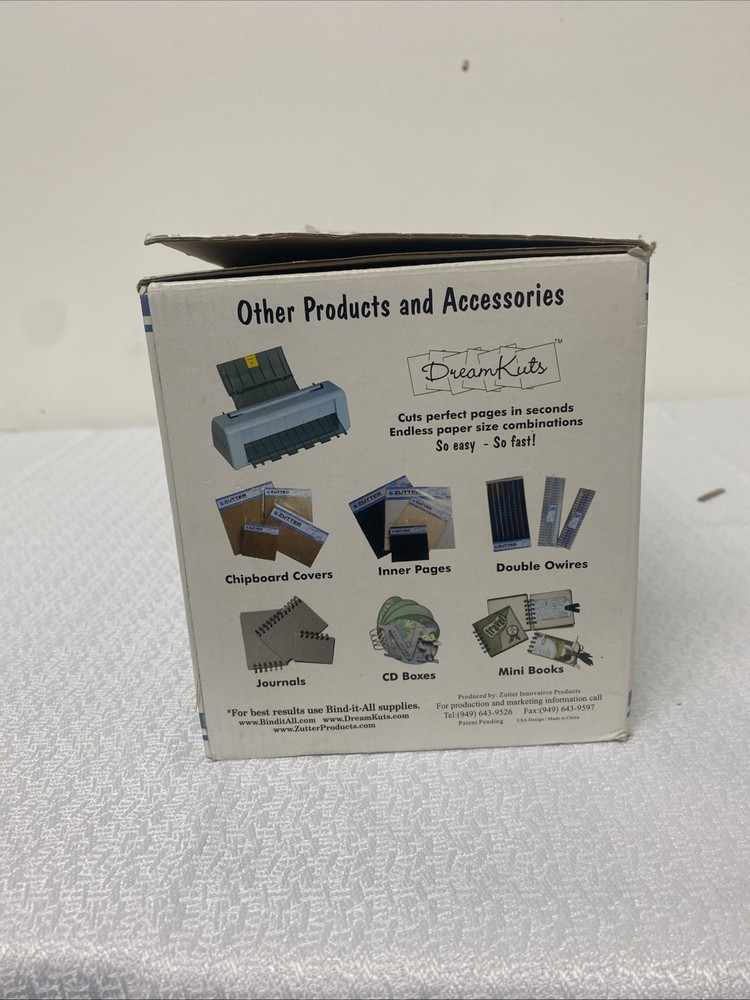 Zutter Bind It All Comb Binder Punch Blue Model 2648