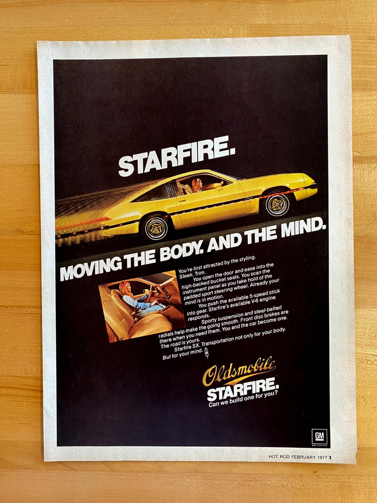 1977 Print Ad Oldsmobile Starfire