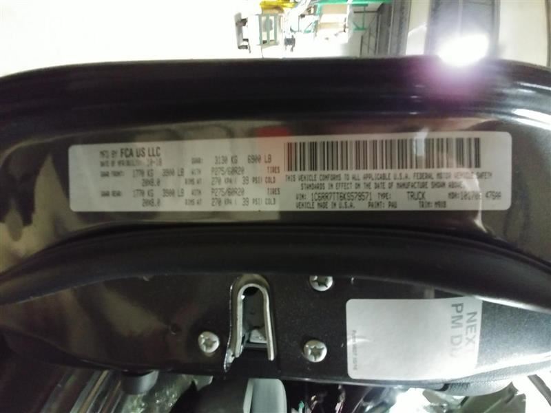 RAM1500 2019 Sun Visor 87054