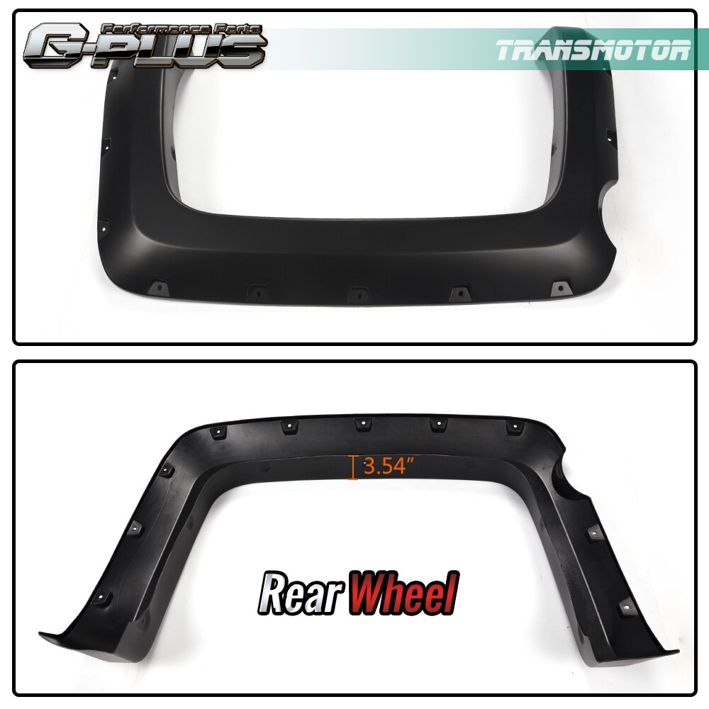 FIT FOR 14-18 SILVERADO 5.8' SHORT BED POCKET RIVET STYLE FENDER FLARES 4PC