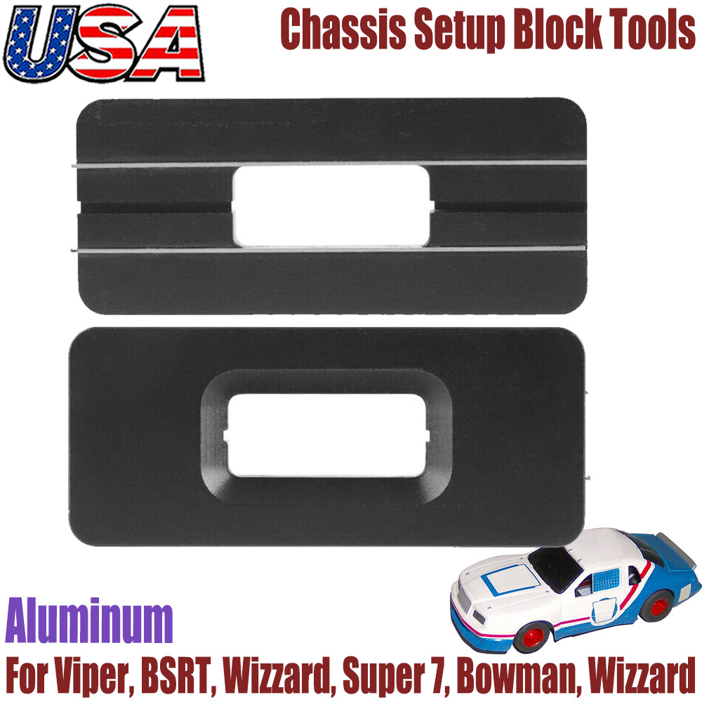 For Viper Bowman Wizzard HO Slot Car Chassis Setup Block Tool Aluminum US STOCK