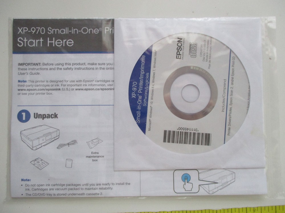 Setup SOFTWARE for EPSON XP-970 Small-in-One Printer Software for Windows