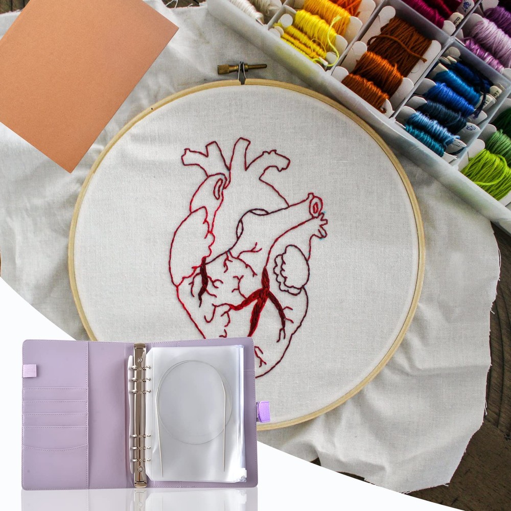 Knitting Needle Case Set Circular Purple