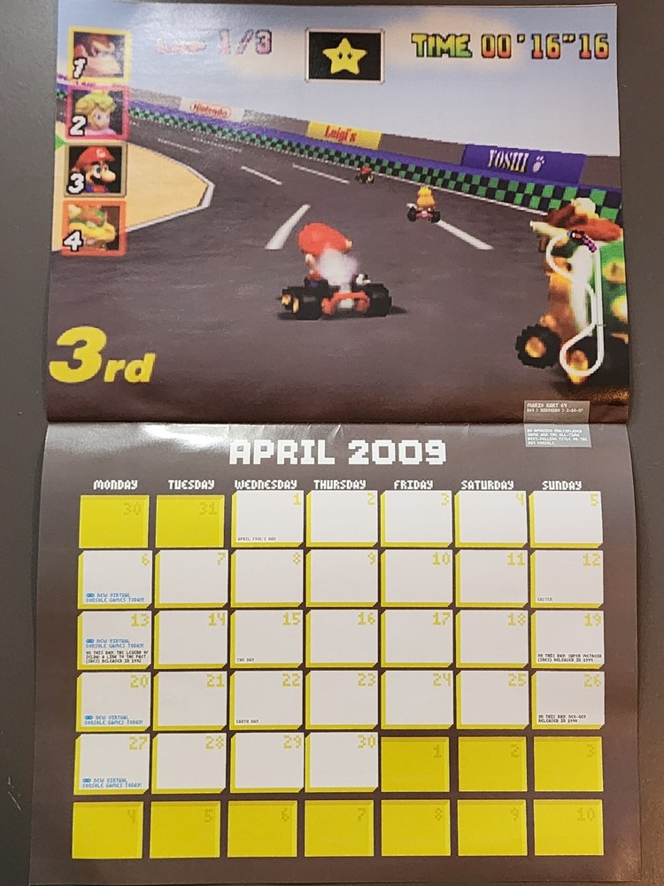 Nintendo Power 2008 Virtual Console Calender