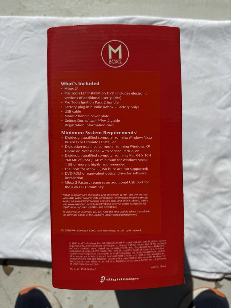 Digidesign Mbox 2 Factory Studio Bundle