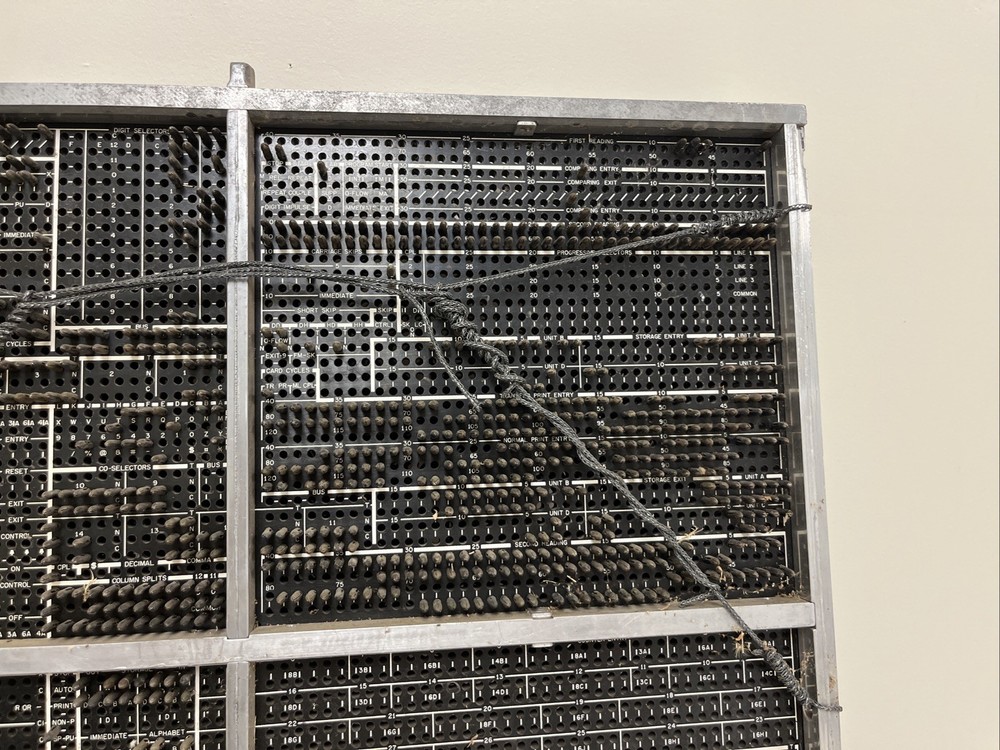 Vintage IBM 910 Plugboard Panel Control Board.