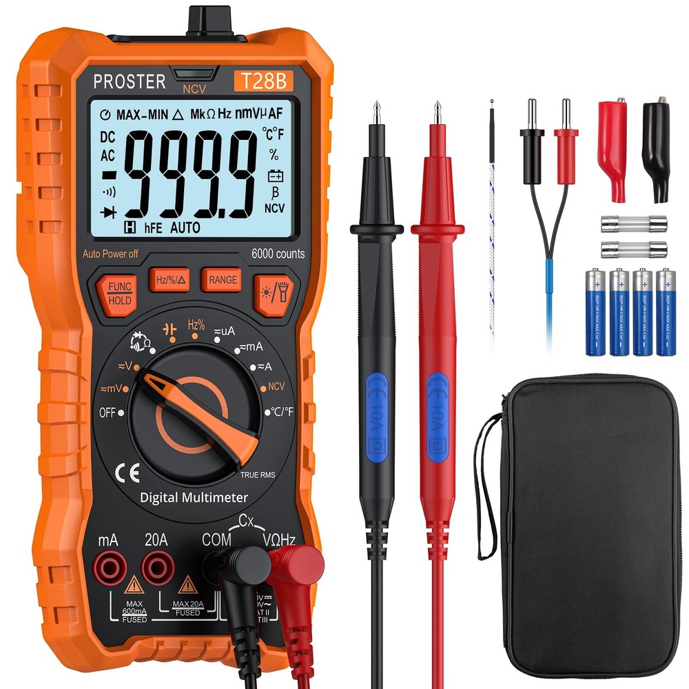 Digital Multimeter 6000 Count - TRMS Voltmeter Multimetro Digital Auto Range ...