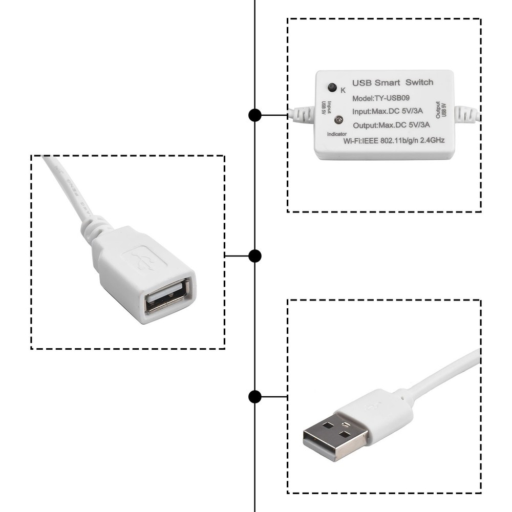 Unlimited Control USB Smart Switch for Multiple Devices No Interference
