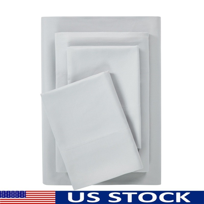 Copper Infused Microfiber Queen Sheet Set Antimicrobial Cooling Soft Easy Care