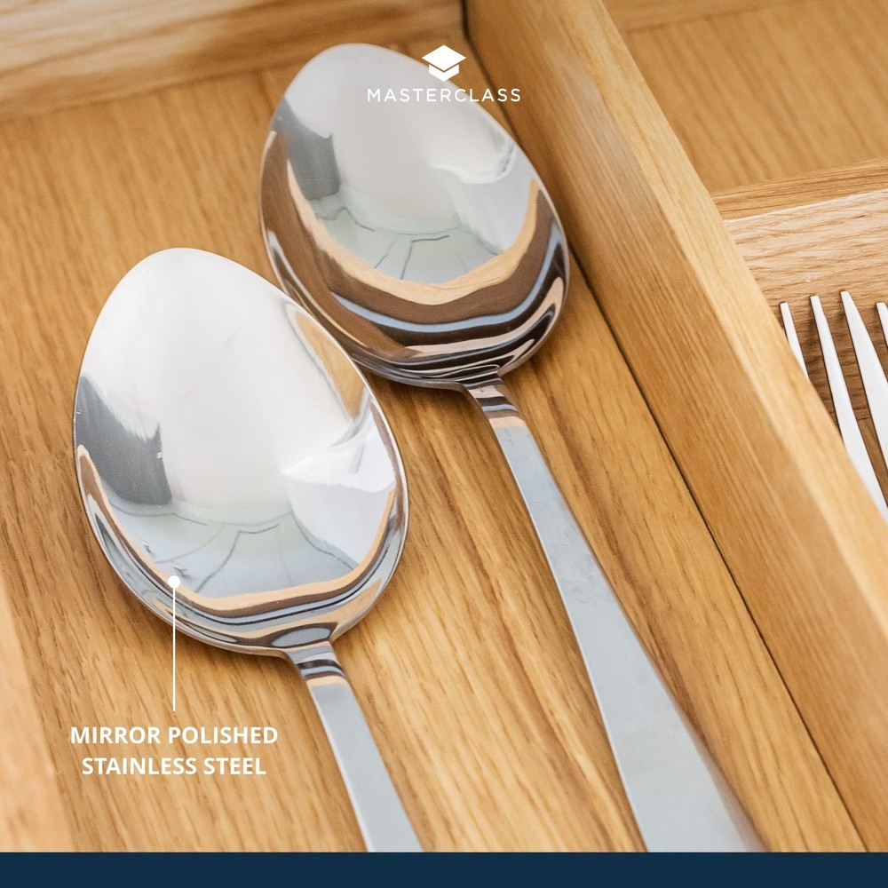 MasterClass Serving Spoons, Stainless Steel, Silver, 23.5 cm