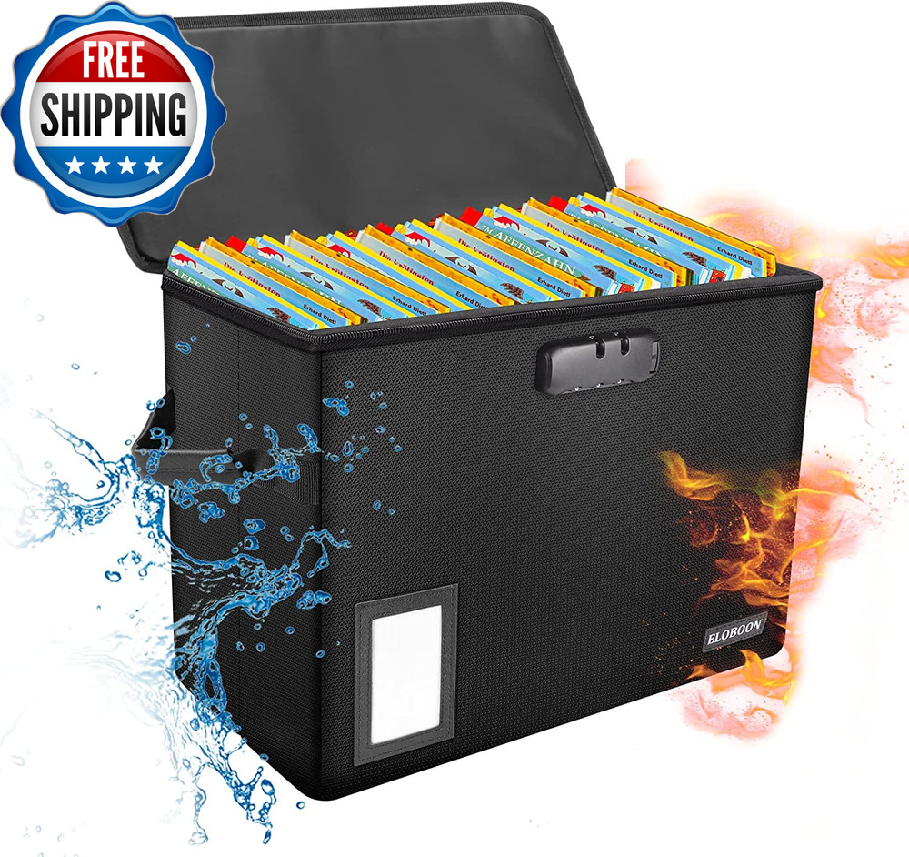 Comic Book Storage Box Fireproof & Water Resistant Comic Book Box with Lock...