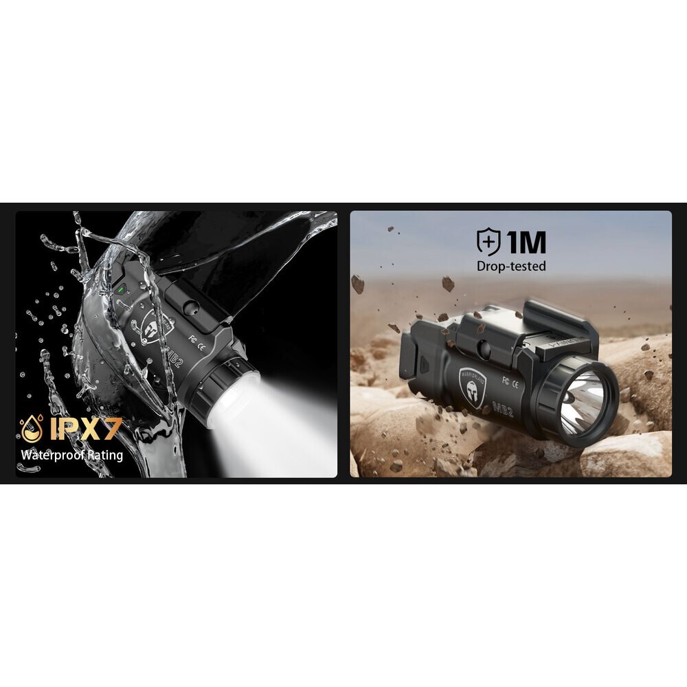 TSG Universal Tactical Weapon Lights & IWB Polymer Holster-RH Fits: Glock 17/19