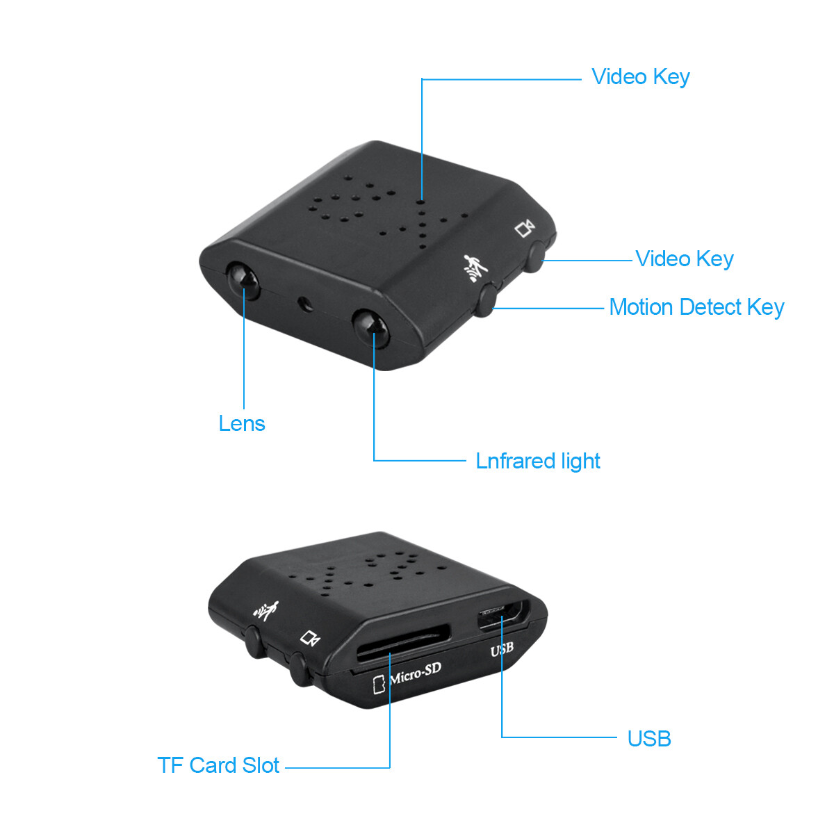 1080P HD Mini Camera Motion Detection Camcorder Night Vision Home Security Cam