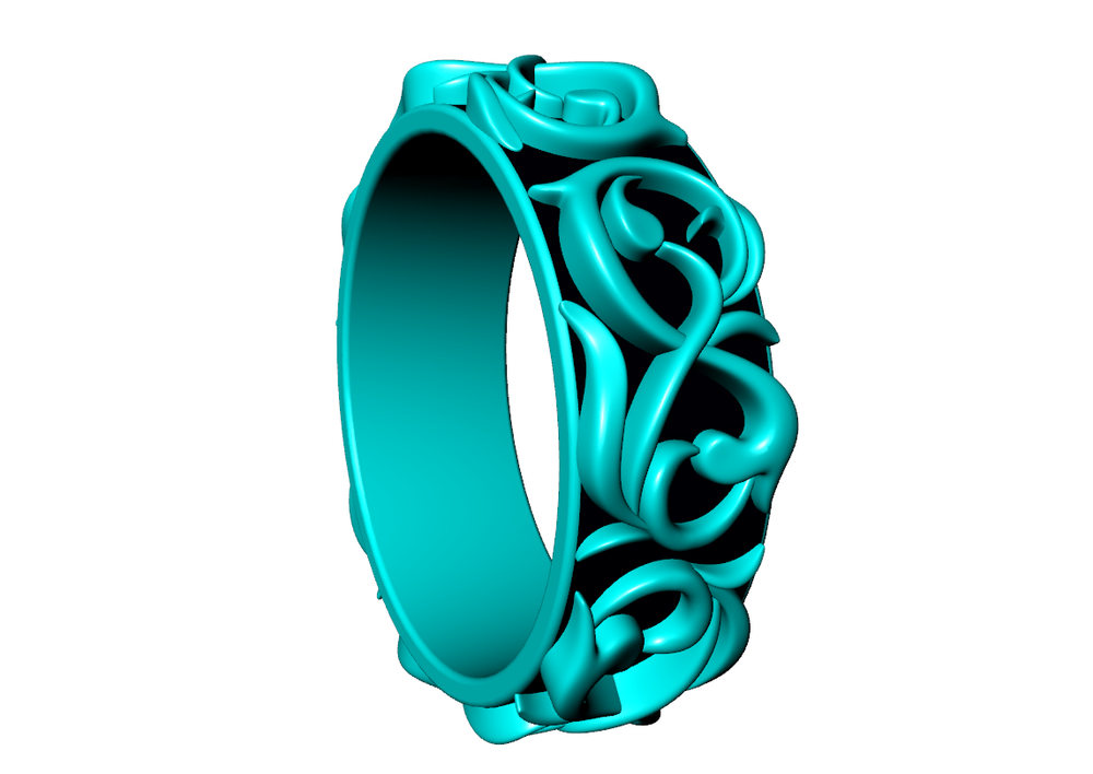 Pattern Ring Band Gothic Badass Bikers Men Ring Model-ETS1 3D print model.