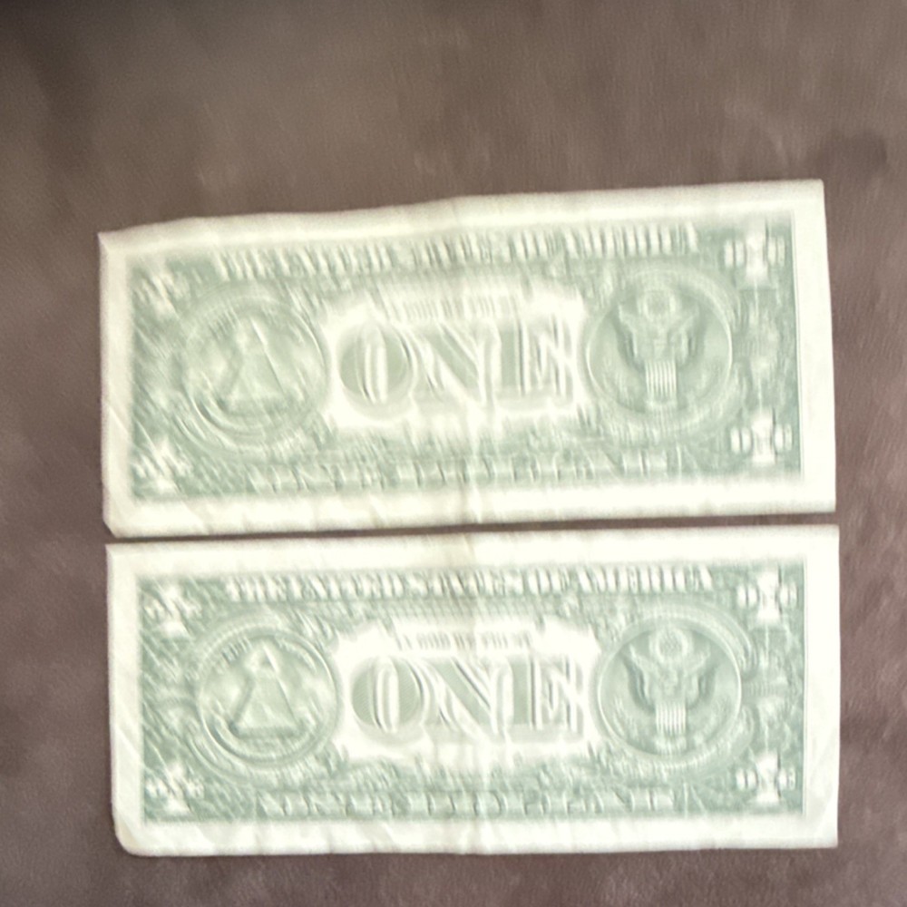 Consecutive $1 Error Notes, Circulated, Serial Numbers B31434150F & B31434151F