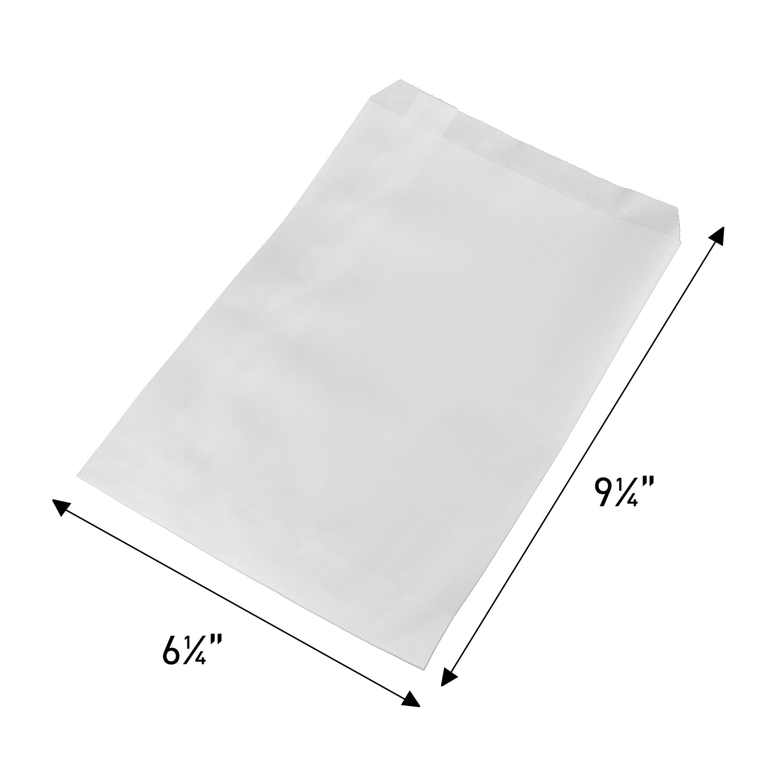 SSWBasics Small White Kraft Paper Merchandise Bags 6¼”W x 9¼”H, Case of 1000