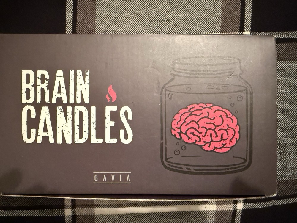 Brain Candles 2-Pack Red and White Gothic Decor