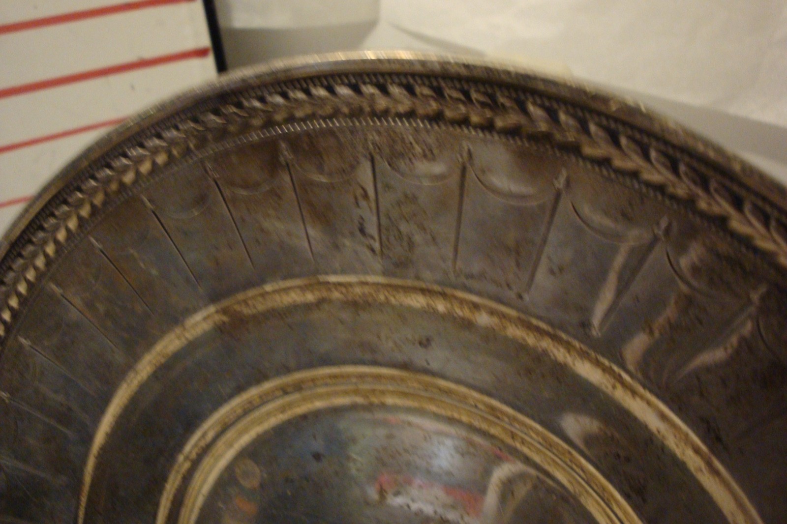 Decorative La Pierre Sterling Silver monogrammed "B"platter 282 grams 9 1/2 dia