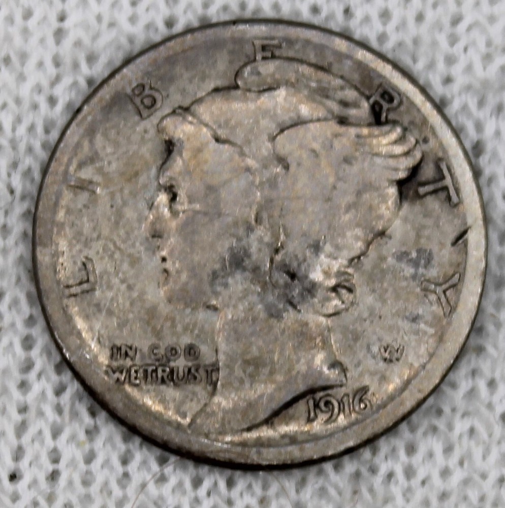 Mercury Dime 1916 S