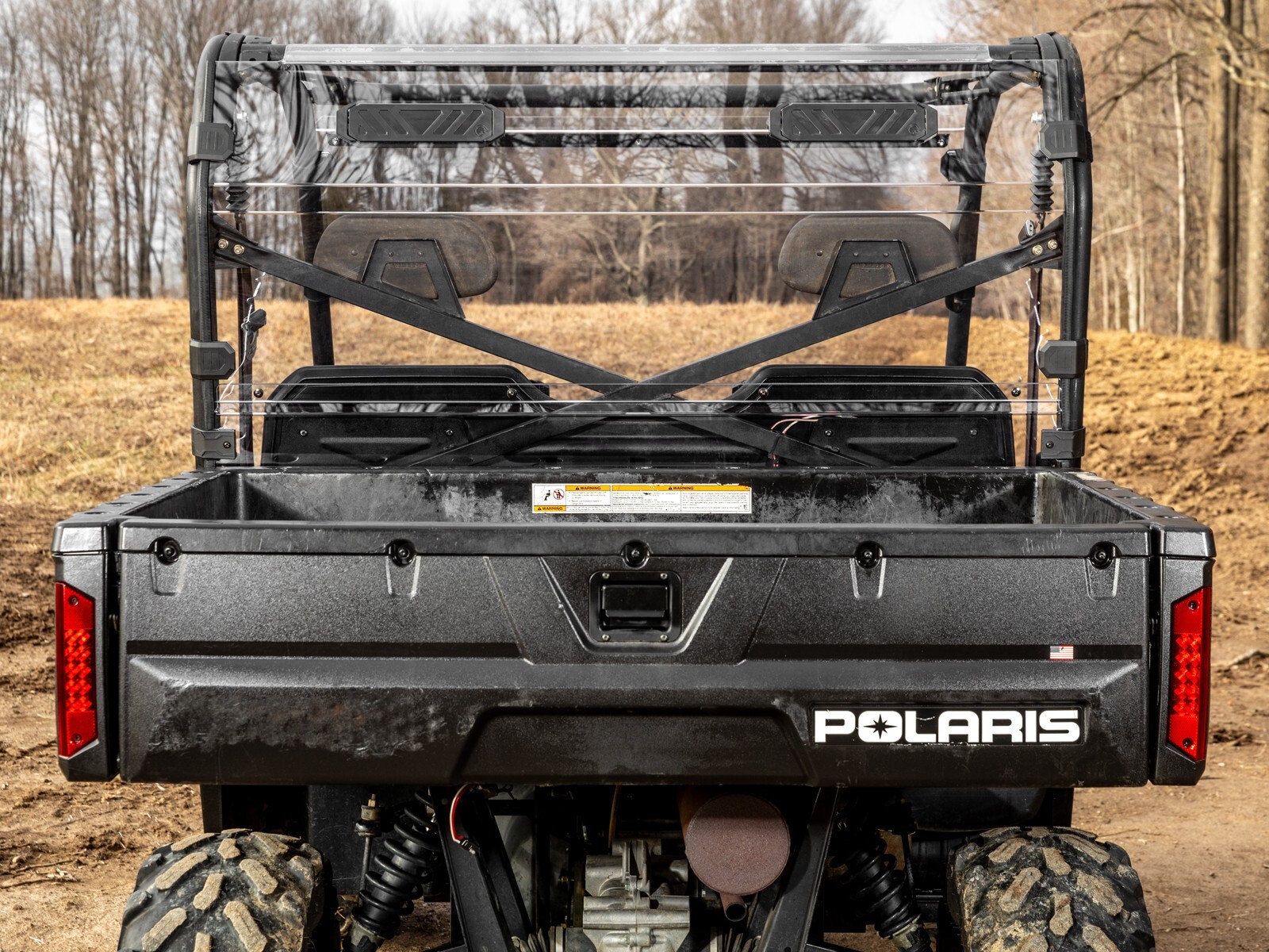 SuperATV Vented Full Rear Windshield for Polaris Ranger Full Size 570