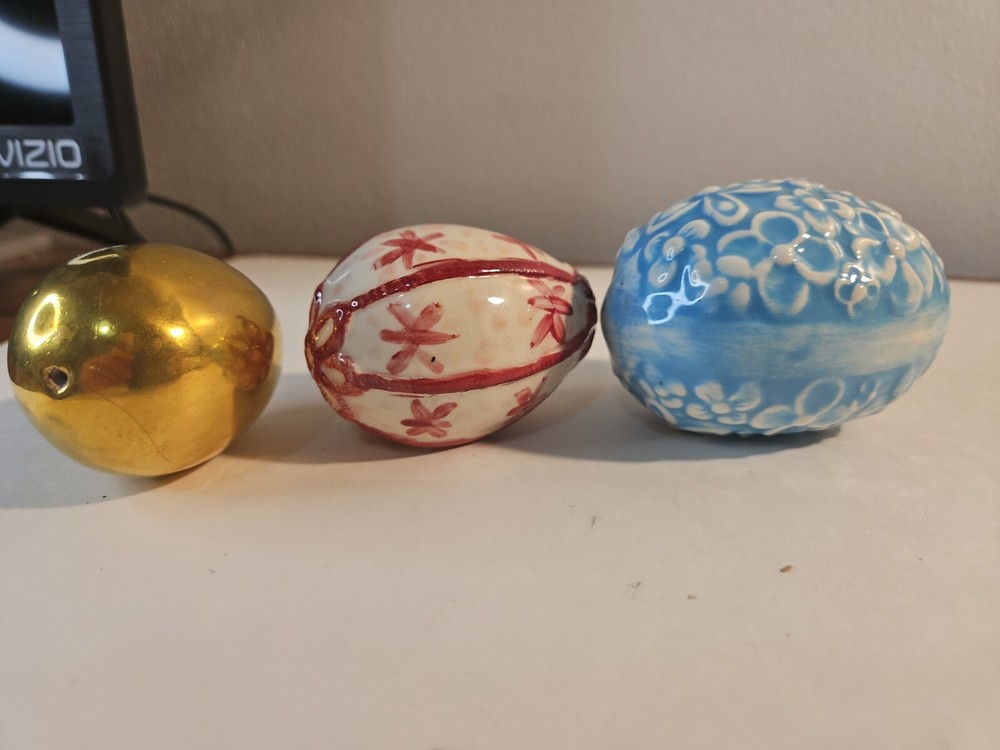 Set of 3 Ceramic Easter Eggs