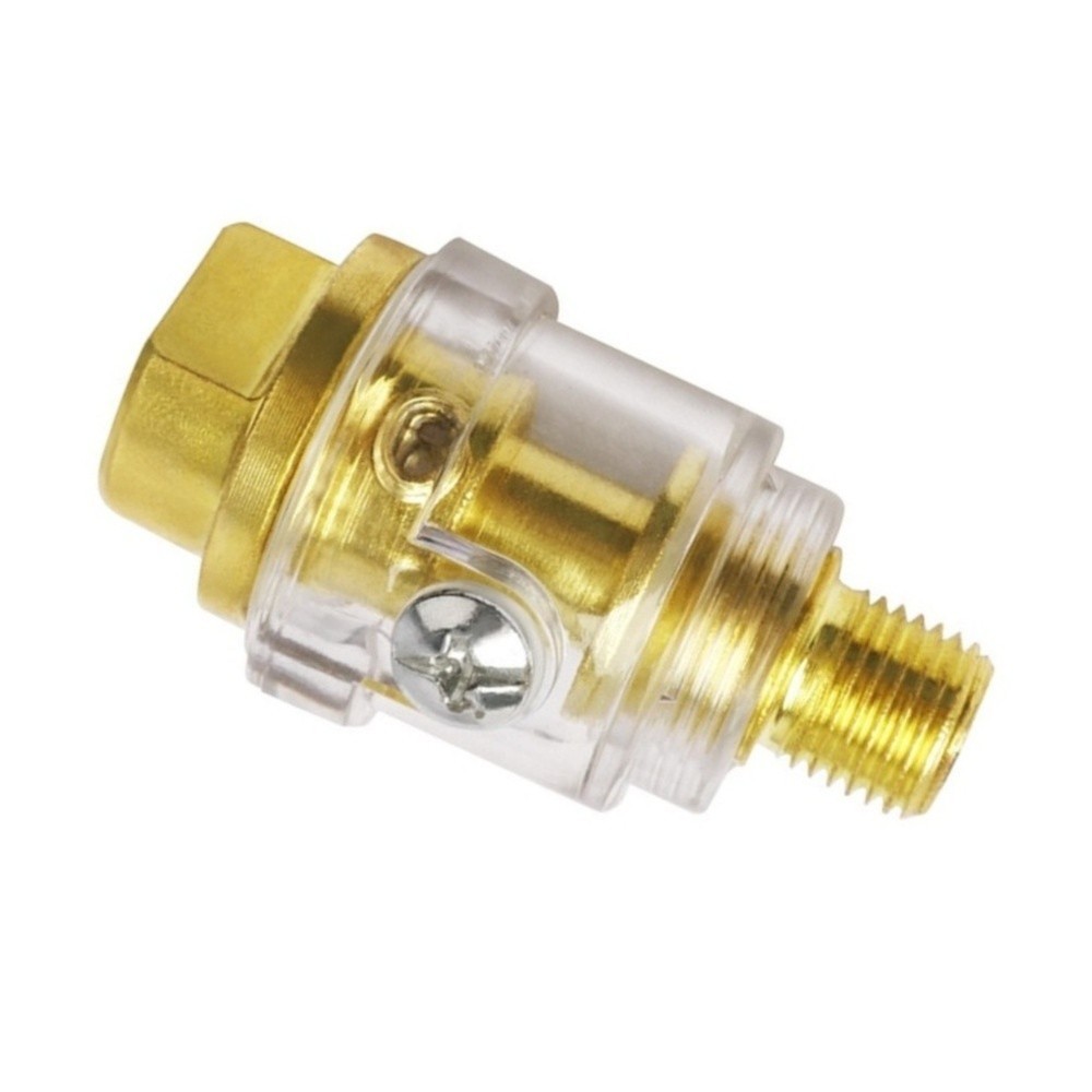 Copper Plated Iron Automatic Oil Feeder for MINI Pneumatic Tools 1/4 NPT Thread