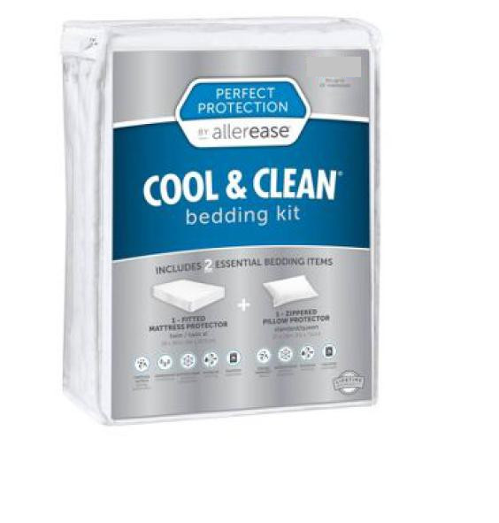 Allerease Perfect Protection Cool & Clean Bedding Kit 3pc - Full - BRAND NEW