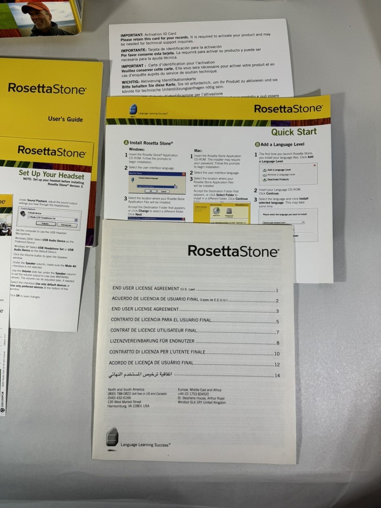 Rosetta Stone Arabic Version 3 Level 1 CD Rom for Windows and MAC