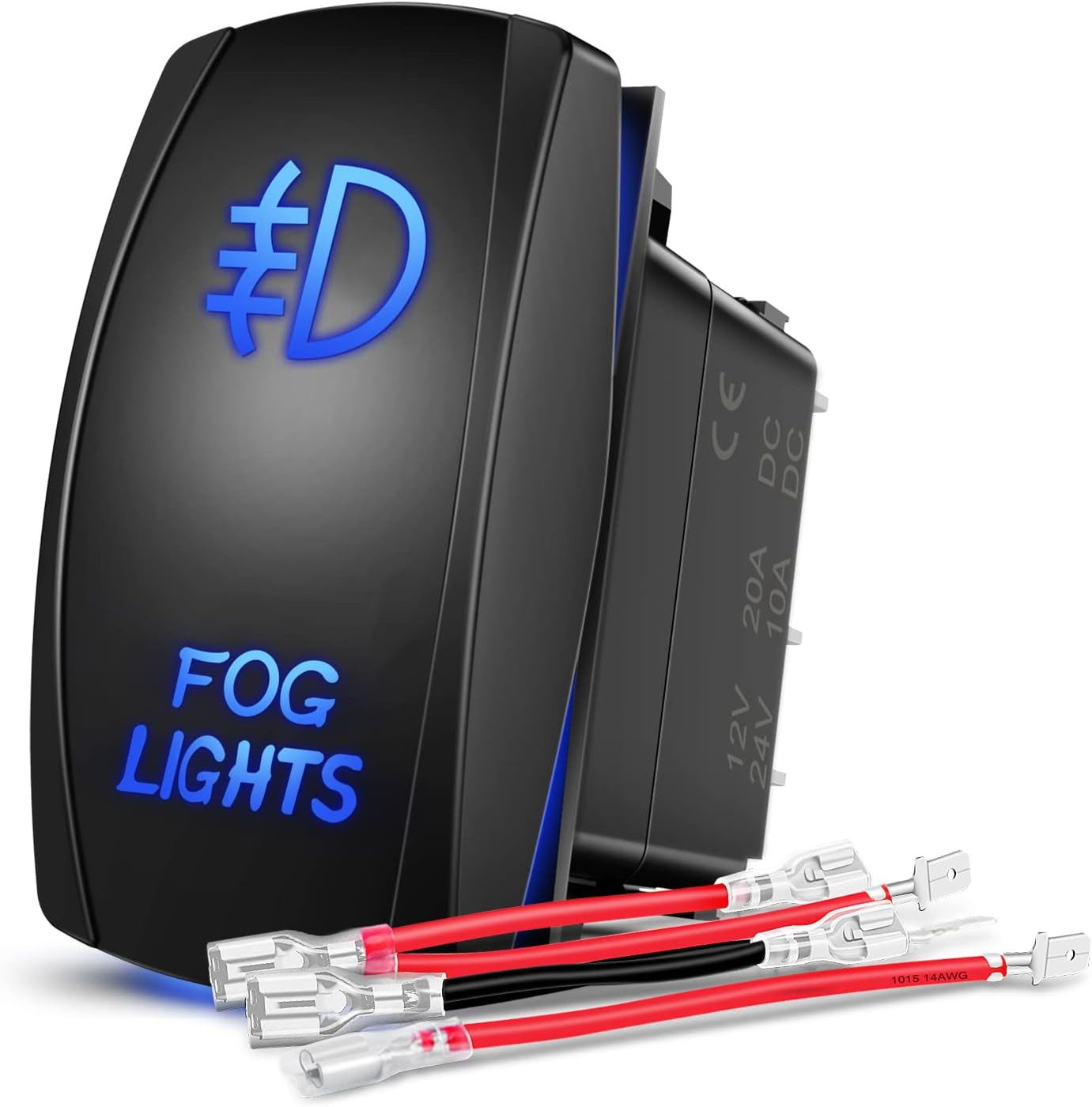 Fog Lights Rocker Switch Led Light Bar 5Pin Laser on off SPST Switches 20A/12V 1
