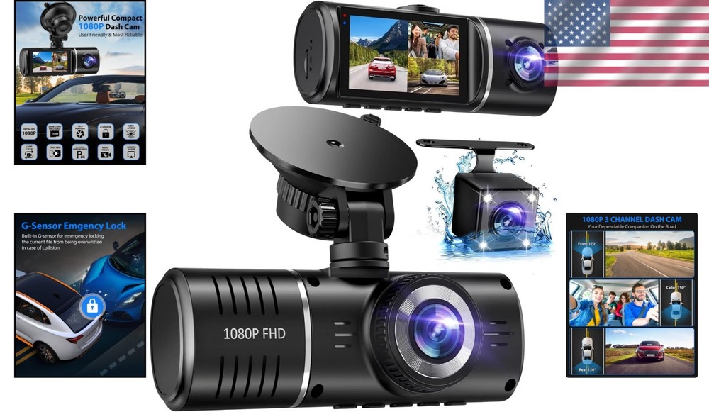 1080P Dash Camera with Night Vision & G-Sensor for Complete Coverage