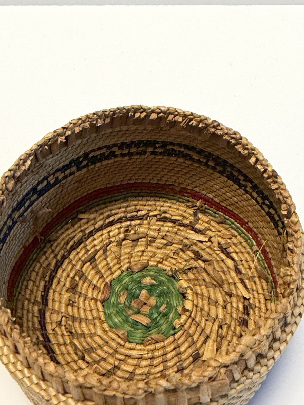 Antique Native American Indian Nootka Lidded Nootka Basket; Early 1900's; #A19