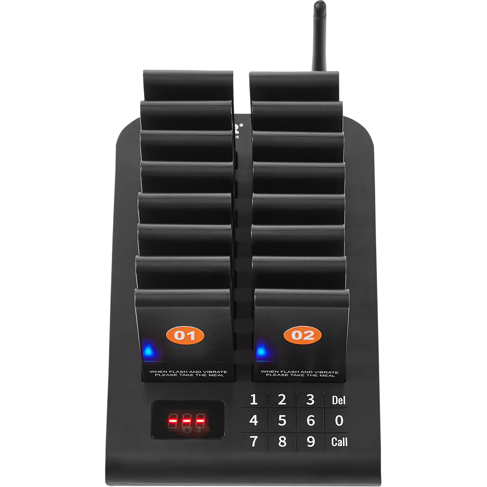 VEVOR Restaurant Pager System 16 Beepers Wireless Guest Paging Queuing Calling