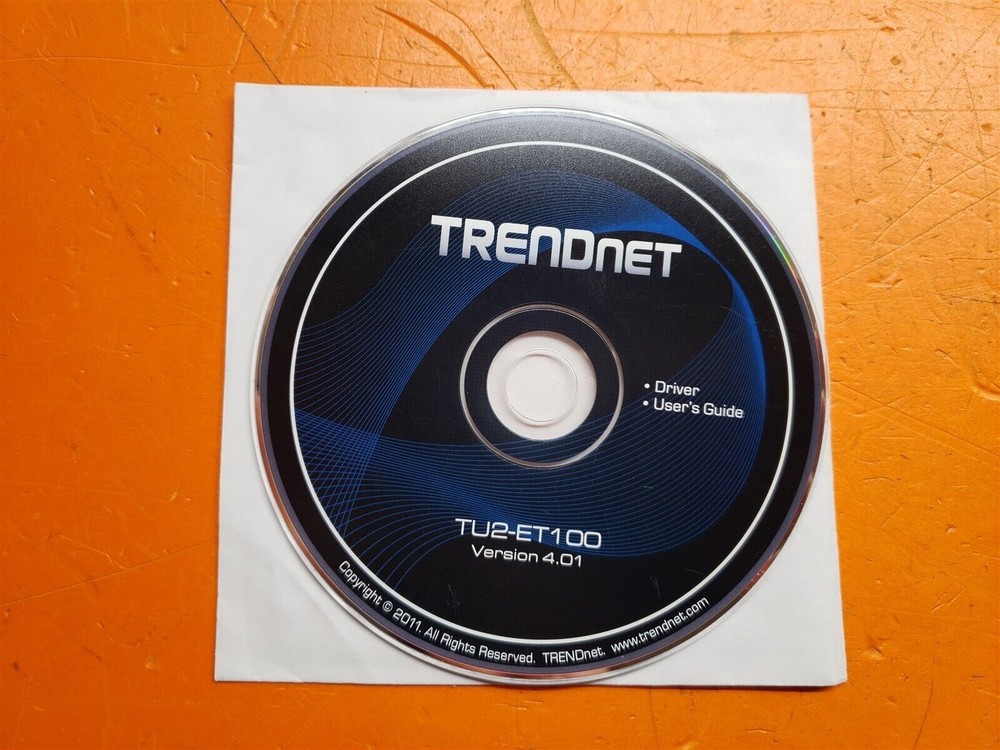 ⭐️⭐️⭐️⭐️⭐️ Trendnet TU2-ET100 Ver 4.01 Driver & User Guide CD Disc ONLY