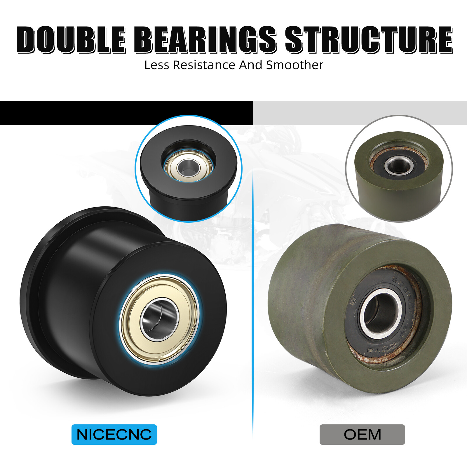 NICECNC Lower Chain Roller PA Nylon For Honda TRX450ER TRX450R 2006-2009