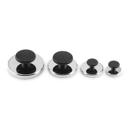 Round Magnet With Handle, 65 Lb. Pull, 3Dxw8