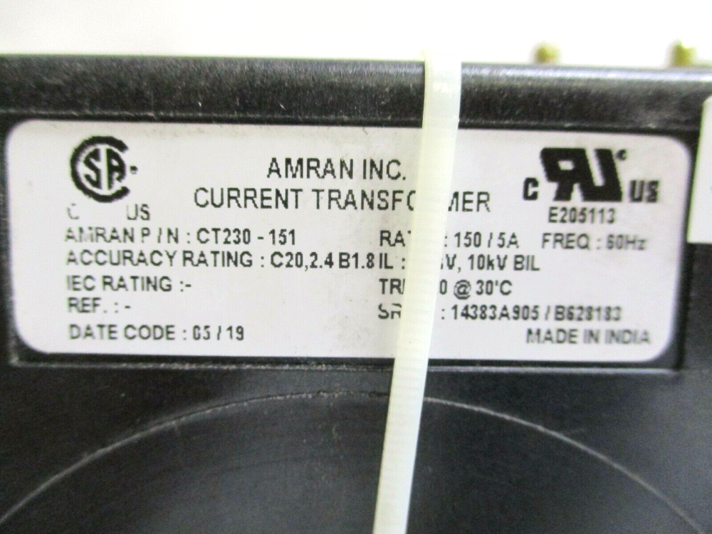AMRAN INC., CT230-151, CURRENT TRANSFORMER