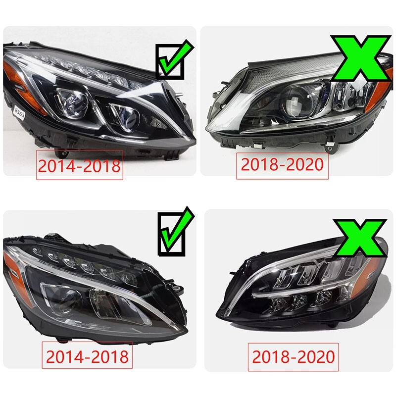 Angel Eye LED Boards DRL RGB For Mercedes C Class C300 C43 W205 LED Headlight