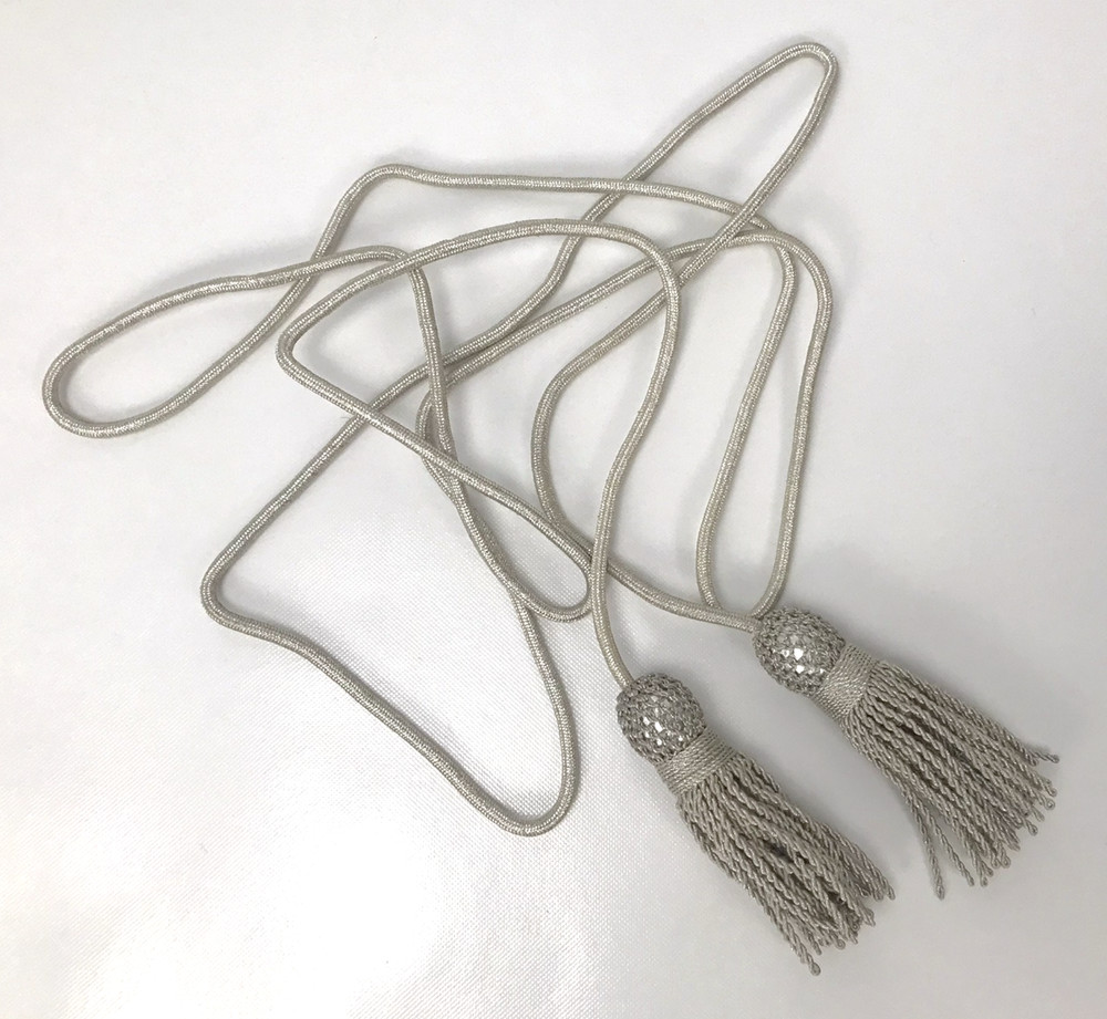 Silver Metallic Bugle, Flag, or Bagpipe Cord