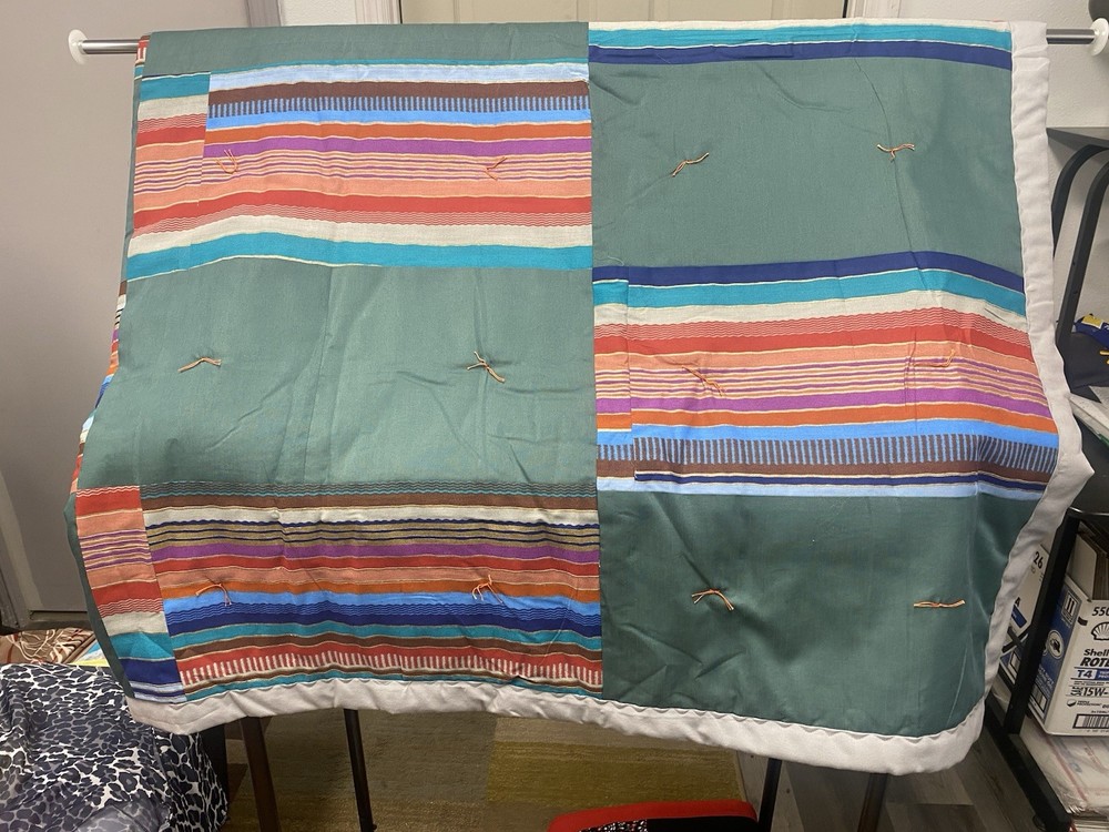 Handcrafted Quilt Patchwork Multi Color