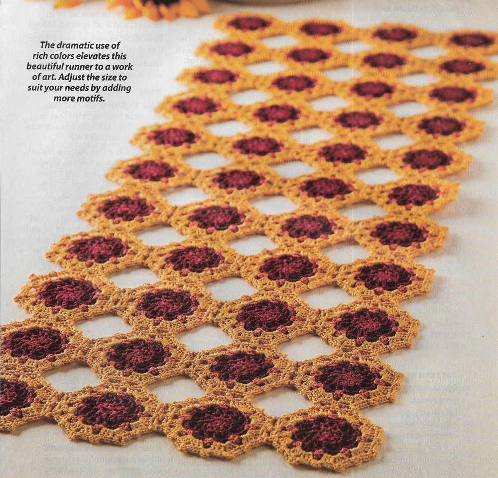 Aztec Sunset Runner crochet pattern instructions