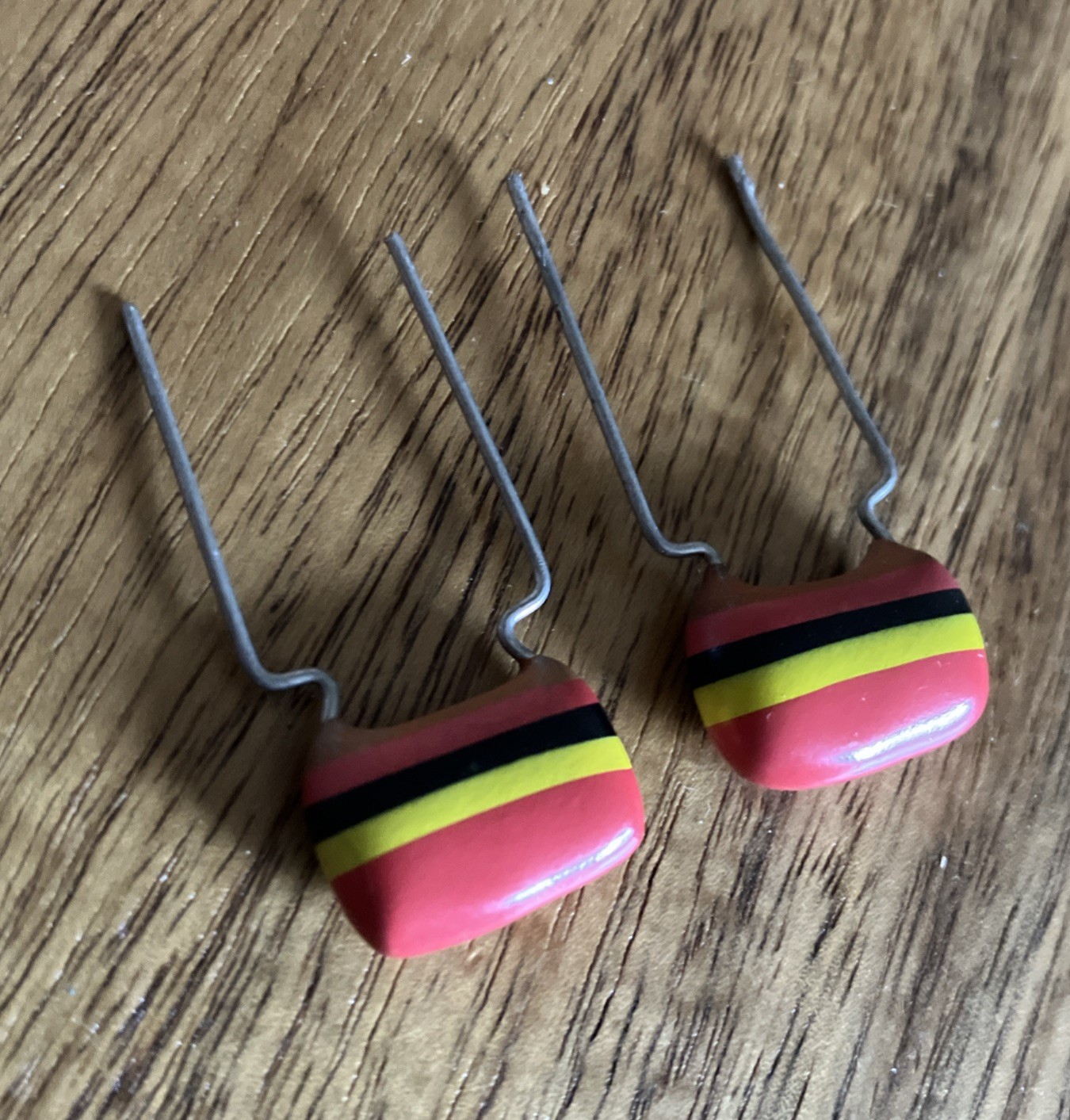 2 NOS Mullard Tropical Fish Capacitor 220nf Vox Wah .22uf Vintage Tested 250V