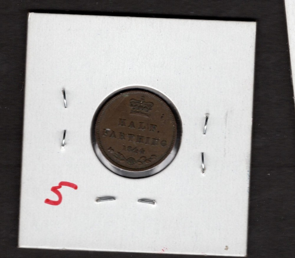 1844 Great Britain Model Half Farthing-VF+