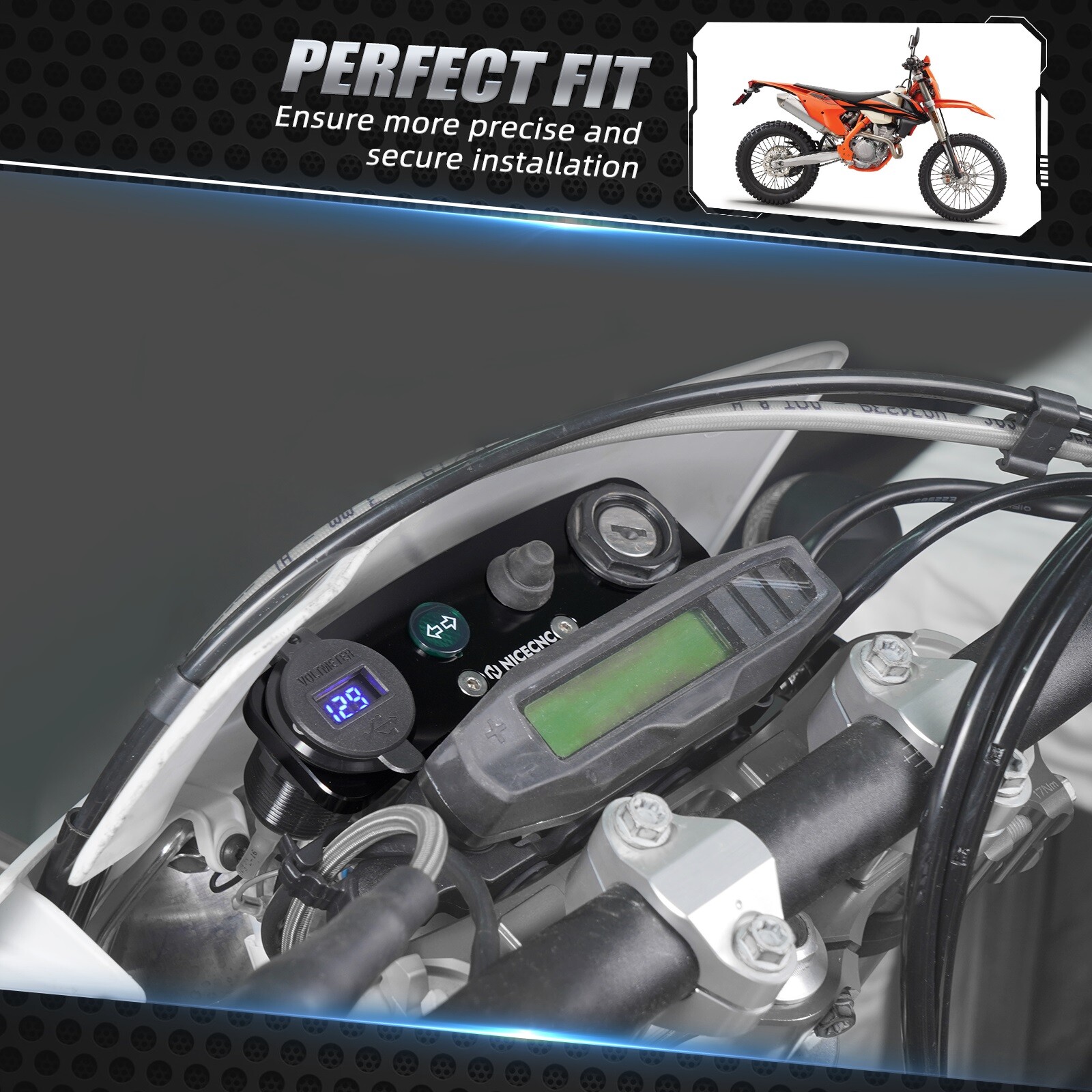 Ignition Device Relocation Dash Kit For KTM 150-500 EXC-F/XCW/XCF-W 2017-2023